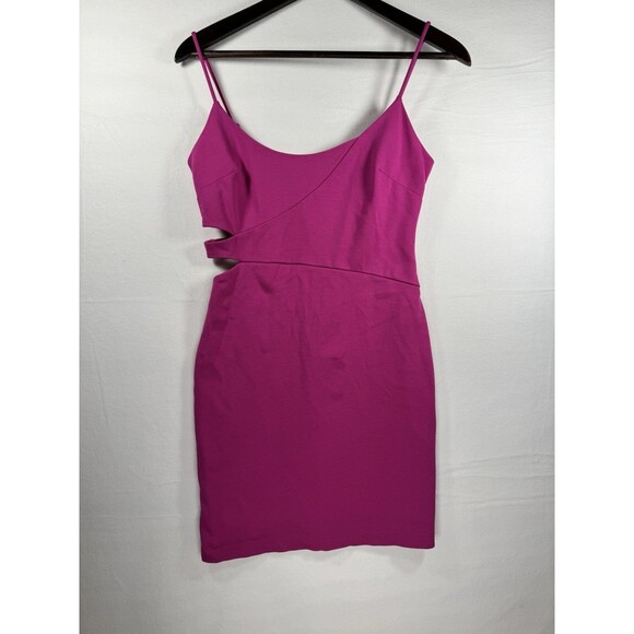 Guess Dresses & Skirts - Guess Bodycon Cut Out Asymmetrical Mini Dress Small PINK